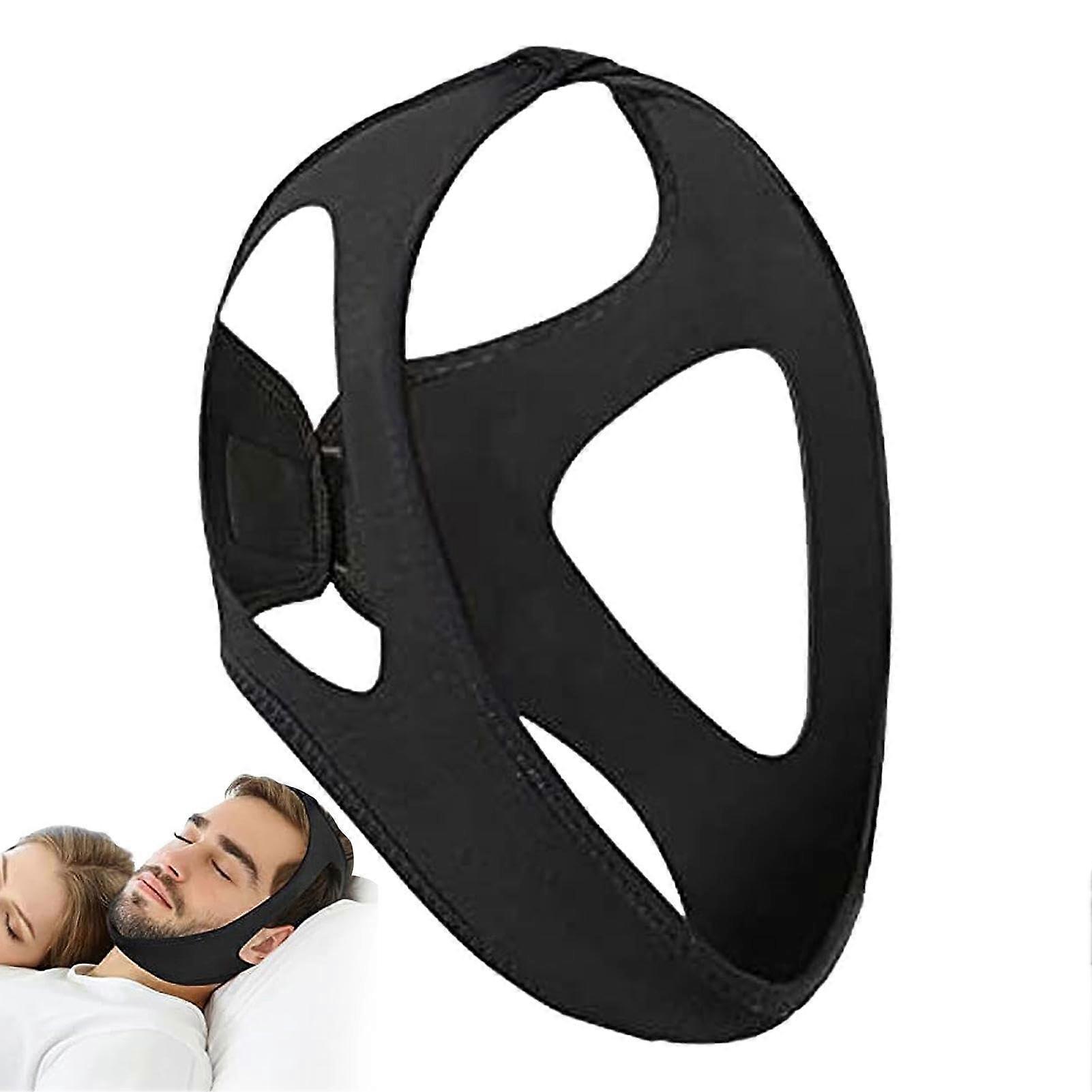 Anti-Snoring Chin Strap, Adjustable Universal Fit, Breathable, CPAP Compatible, One Size Fits Most, Snoring Stopper
