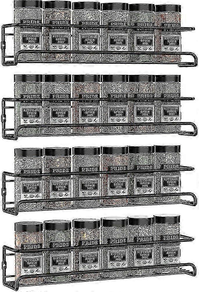 4 Pack Kitchen Shelf Spice Rack Wallmounted Storage Organizer Cupboard Stand