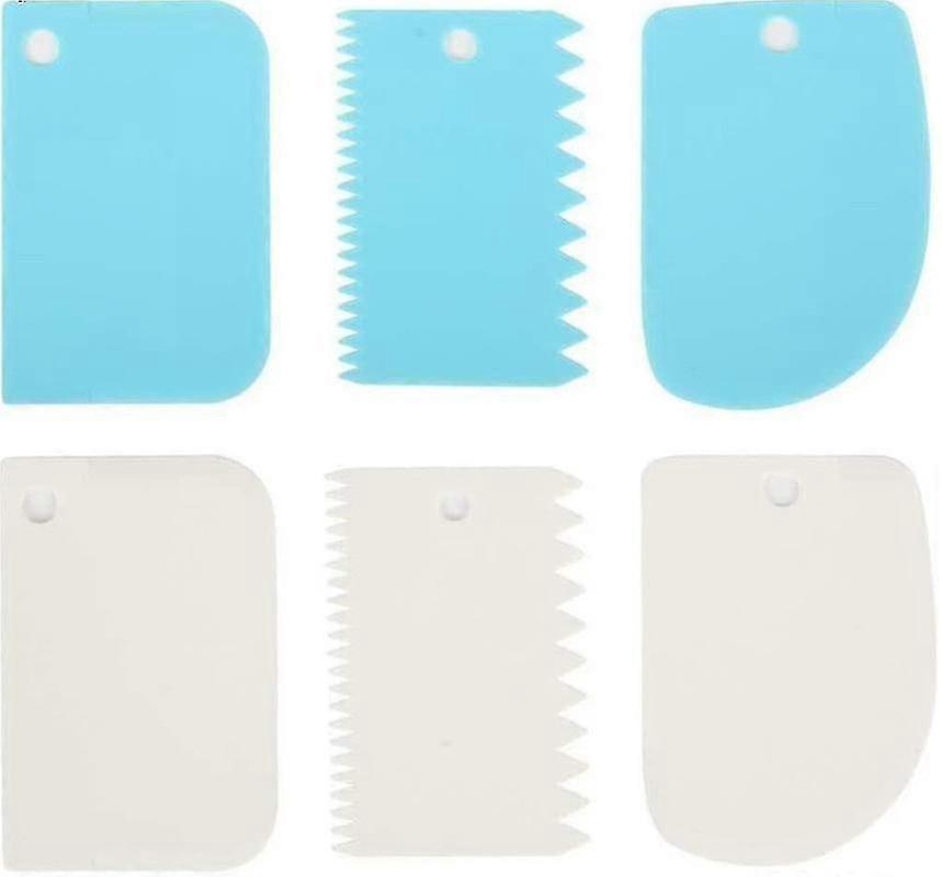 Plastic Dough Cutter & Scraper Set for Cake, Pastry, Fondant, and Cream Icing - Essential Tools for Edge Decoration and Baking