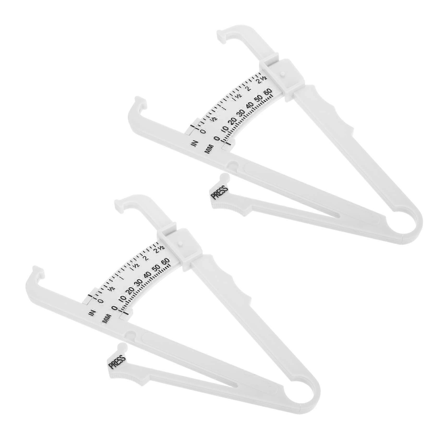2 Pieces Body Fat Caliper Precise Body Fat Ruler for Men Operate Portable Meter for Fitness and Weight Management