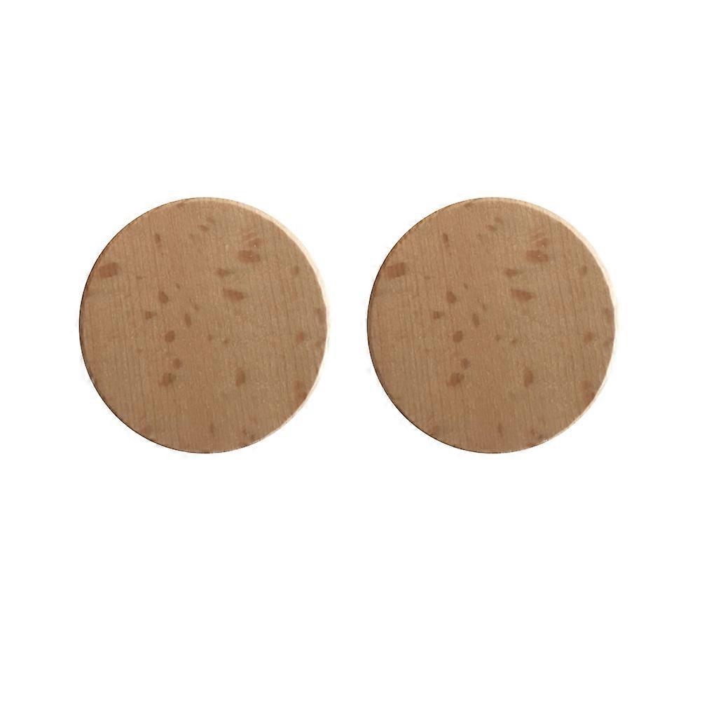 DIY Wood Slice Pieces for Craft Projects Light Brown Plastic Round Chips 5cm