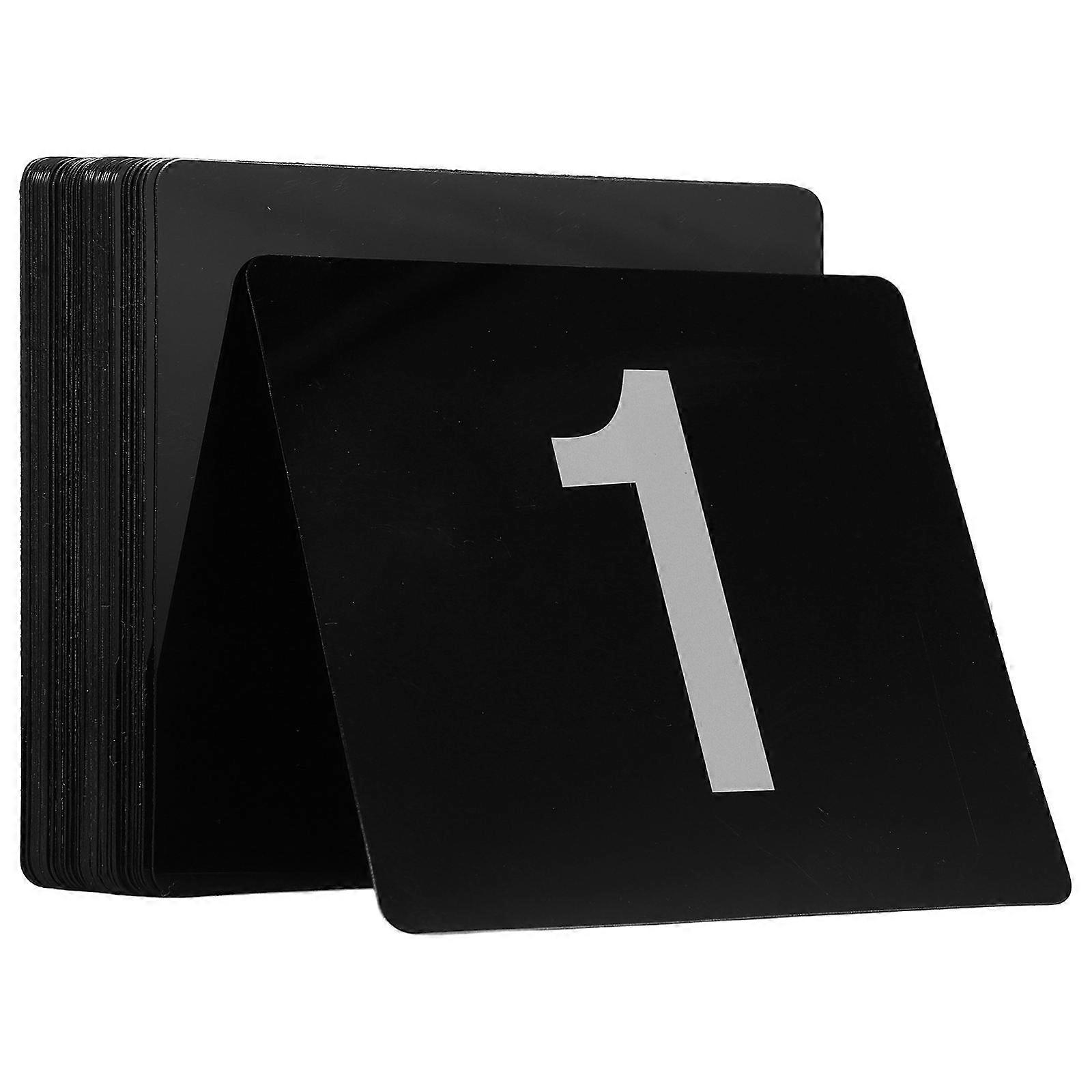 PVC Table Number Cards for Party Use Black 150 Sleek Design Enhances Service Efficiency