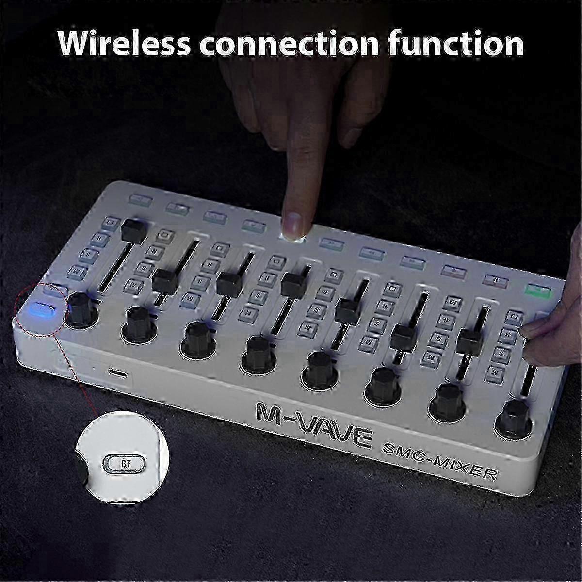 Wireless MIDI Mixer Controller with Bluetooth & USB - Professional Mixing Console for Electroacoustic Instruments & Audio Production