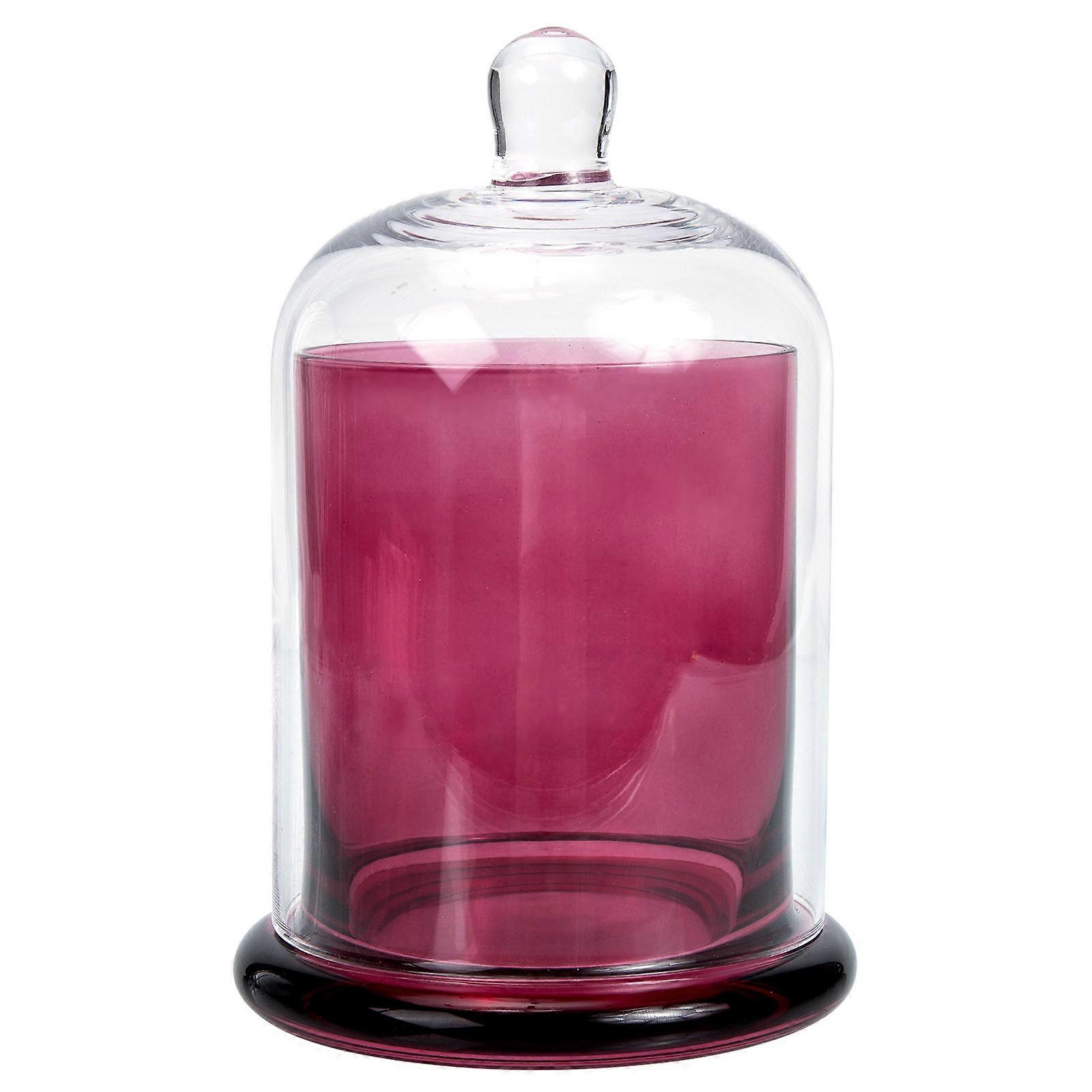 Rosy Glass Candle Holders for Home Decorations Create Relaxing Atmosphere 1 Set