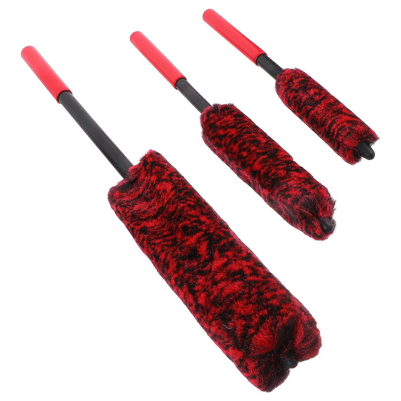 3pcs Tire Brush for Wheel Cleaning – Ergonomic Design, Durable Synthetic Bristles for Car Wash & Maintenance