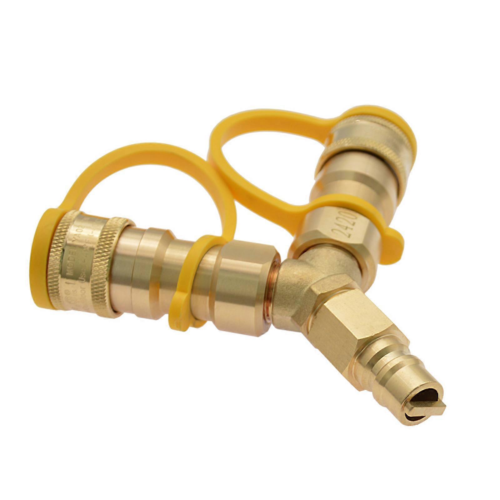 Quick Disconnect 3/8 Y Splitter Gas Quick Connect/Disconnect Separator Natural Gas Quick Connect Adapter Enduring Multicolor