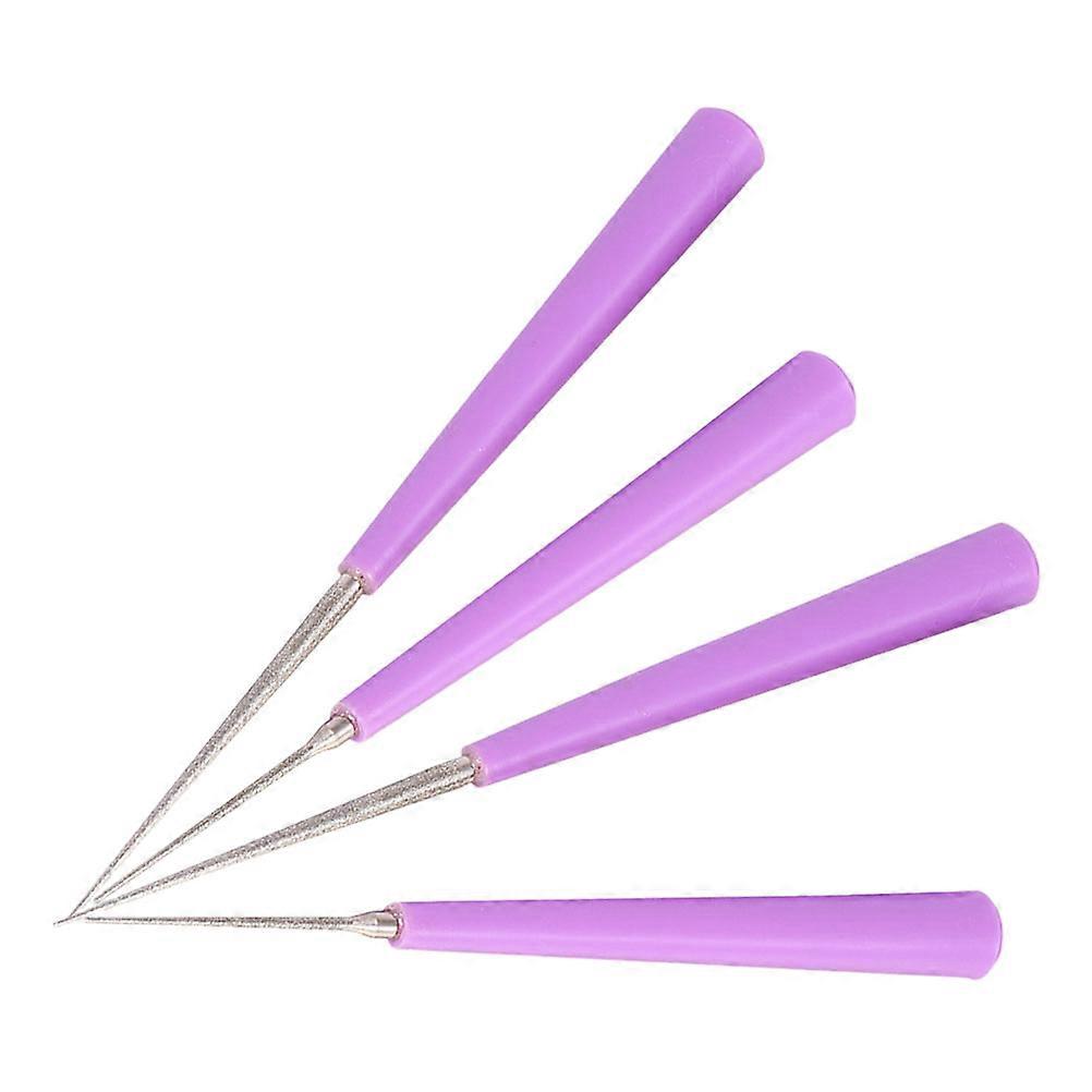 Violet Diamond Tipped Bead Tool for Craft with Precision Craftsmanship and Plastic Material 4pcs