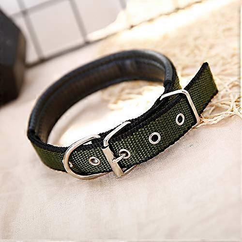 Dog Collar, Adjustable Padded PP Foam Neck Strap for Dogs, 2 Pack, Green, Black, M