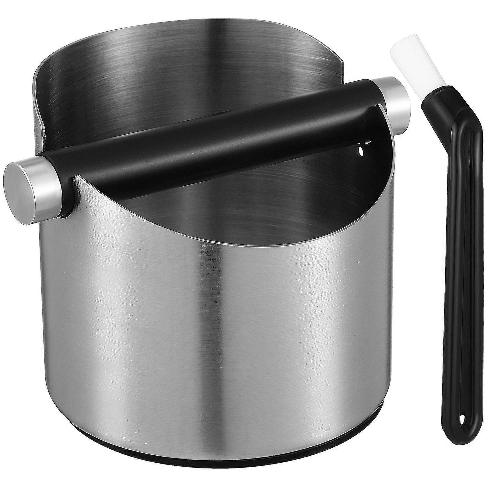 Stainless Steel Coffee with NonSlip Base and Removable Knock Bar for Home Use Silver