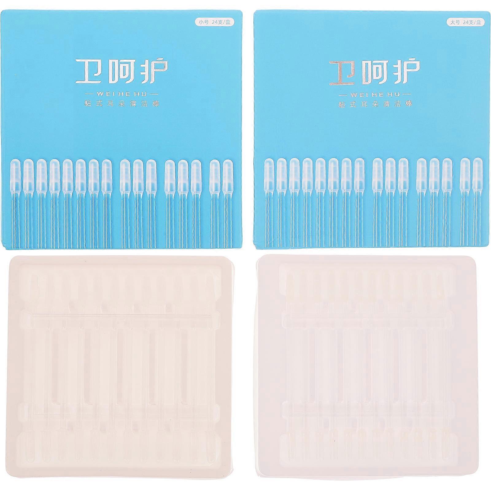 SkyBlue Ear Wax Cleaner Tool Set Silicone Adhesive Ear Stick for Daily Use Boxed Set for Adults and Children