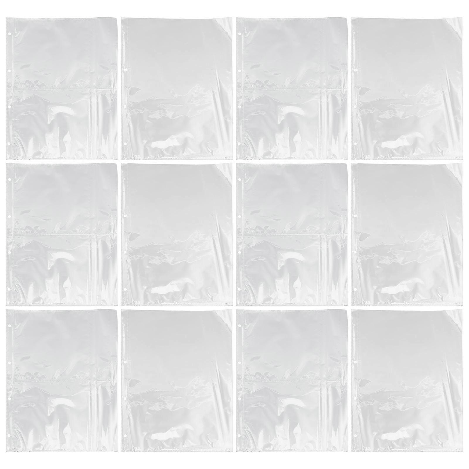 Transparent Reusable Photo Album with Looseleaf Sleeves for Collectors 50 Pages Storage Use