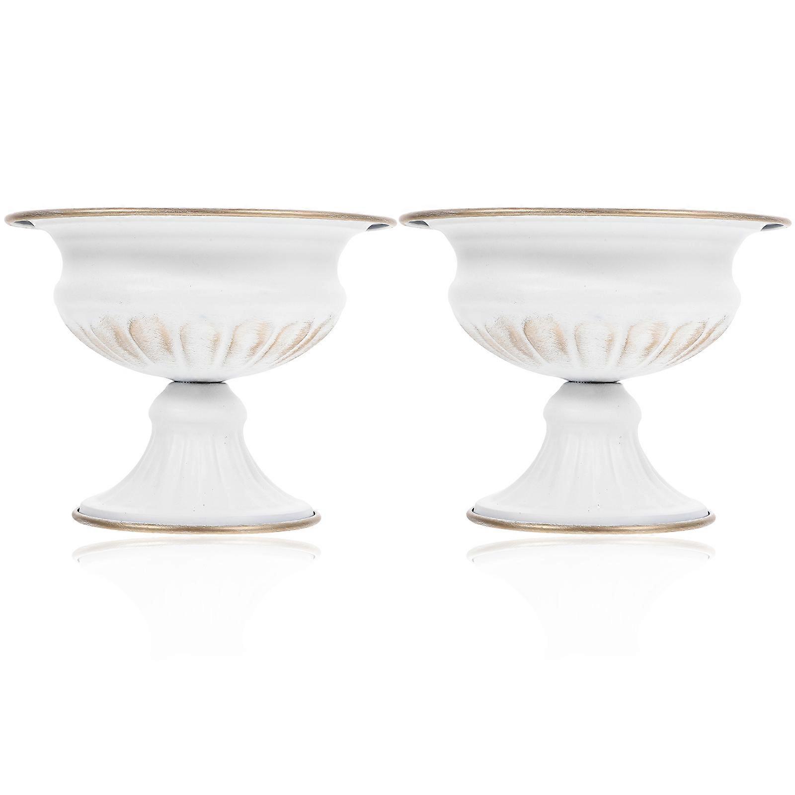 Retro Decorative Vases Simple and Elegant Flower Arrangement Dining Table 6.1×3.9×4.9in 2Pcs