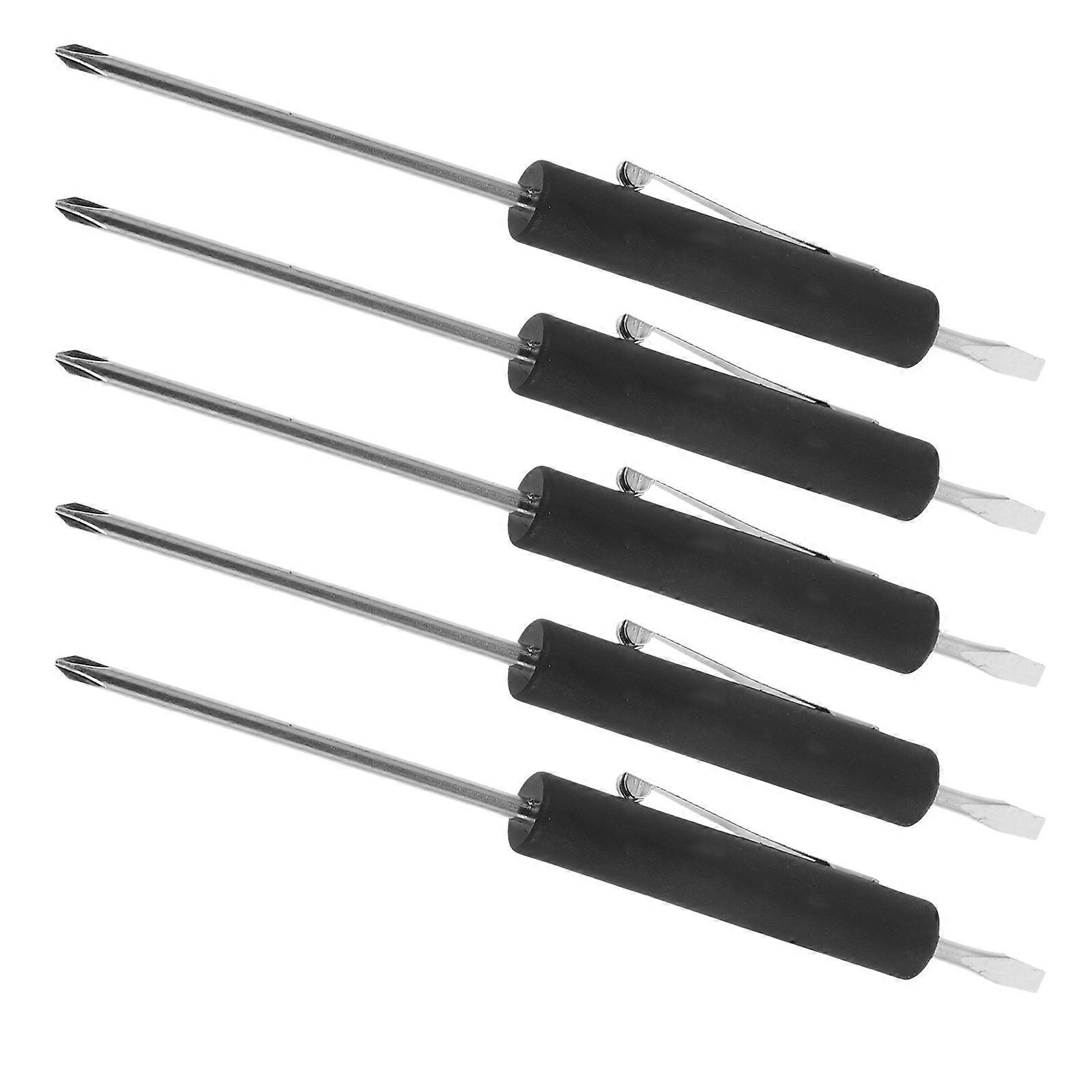 Handy Electronics Tool Set with Magnetic Tips for Home Use Black Plastic and Magnet 5pcs Compact Size