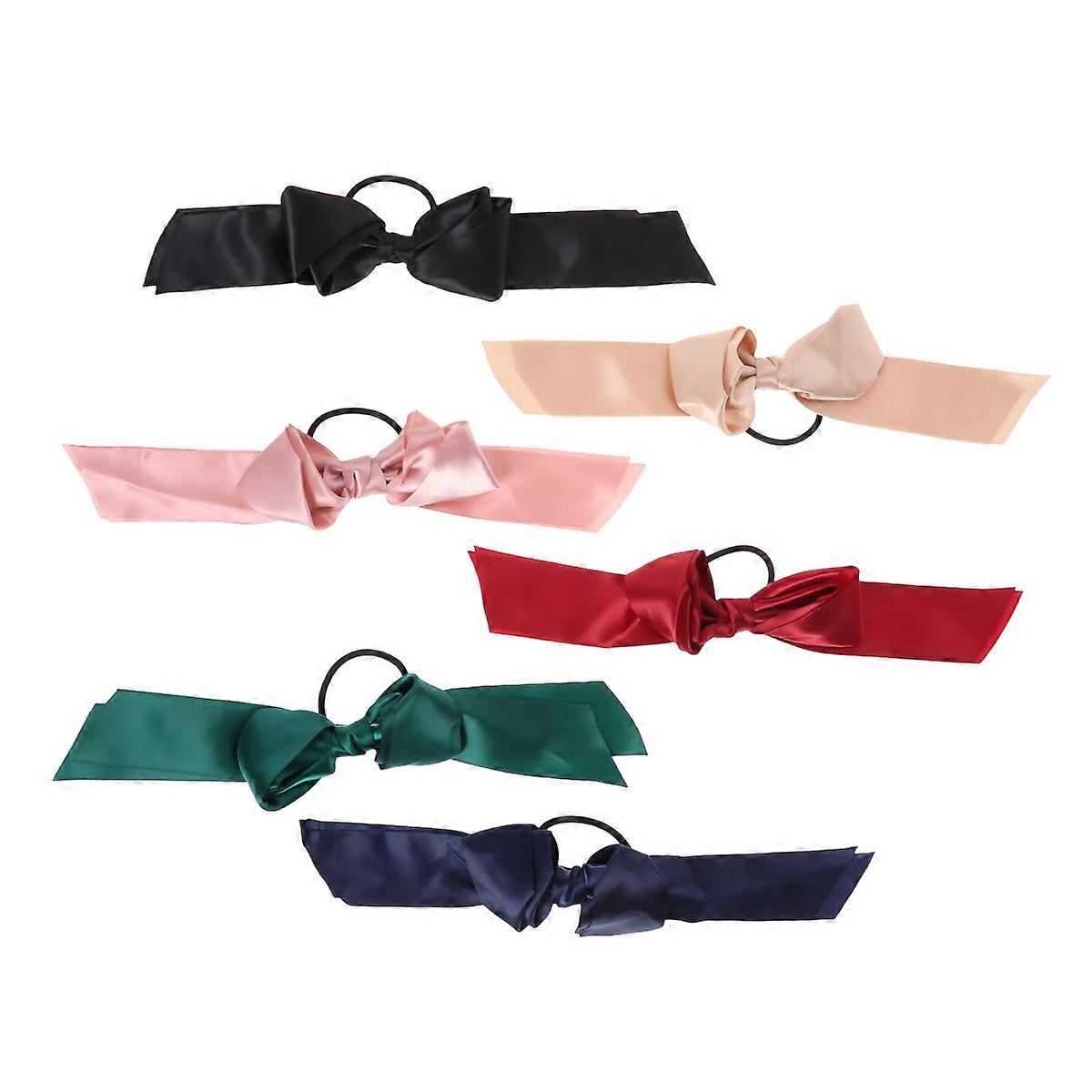 Bowknot Headband Ribbon Hairband Keep Hair in Place Any Occasions Fabric Material 6Set