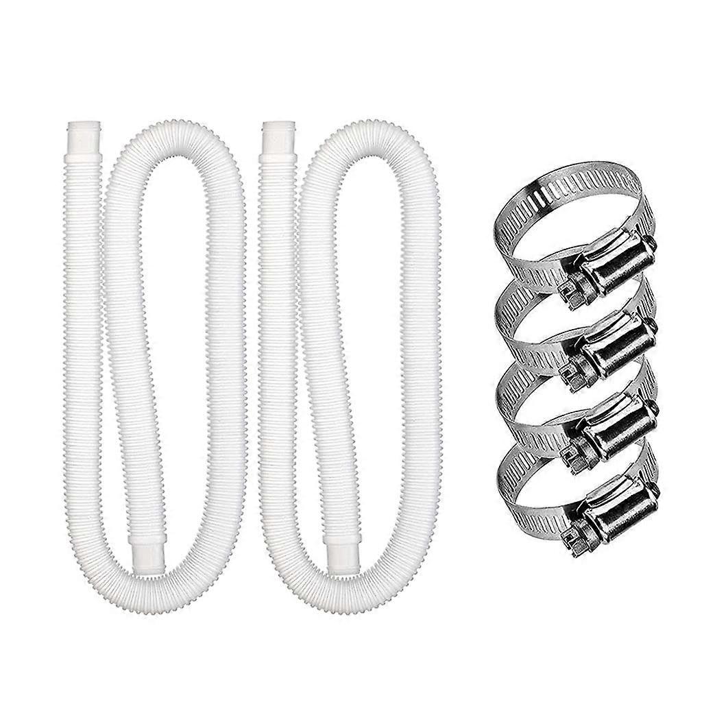 Swimming Pool Tub Hose Leak Proof Metal Clamp Filter Replacement Hose With Double Tube 4 Buckle
