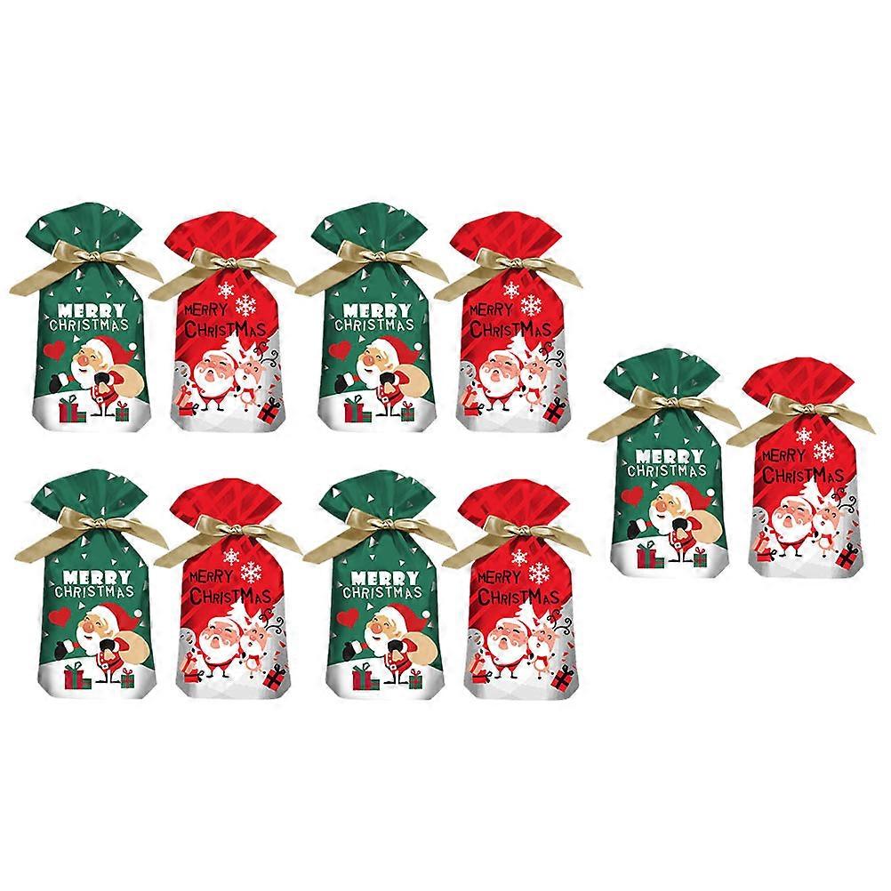 50Pcs Candy Packing Bag Drawstring Closure Convenient Storage Pouches Assorted Color For Christmas Celebration