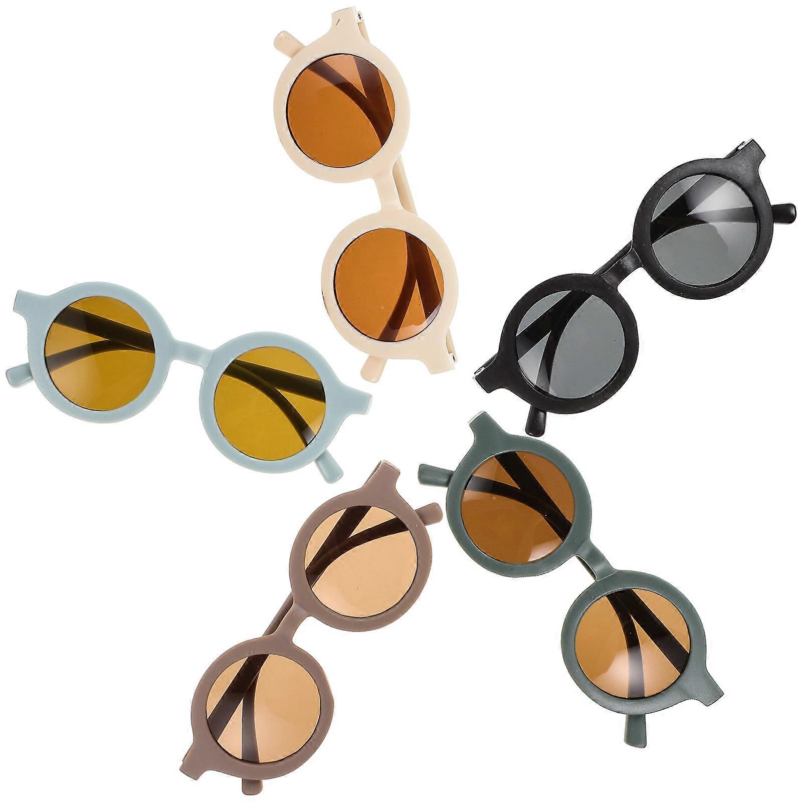 Cosplay Eyeglasses For Children 5 Pairs Round Frame Fun Party Accessories Ideal For Festive Gatherings