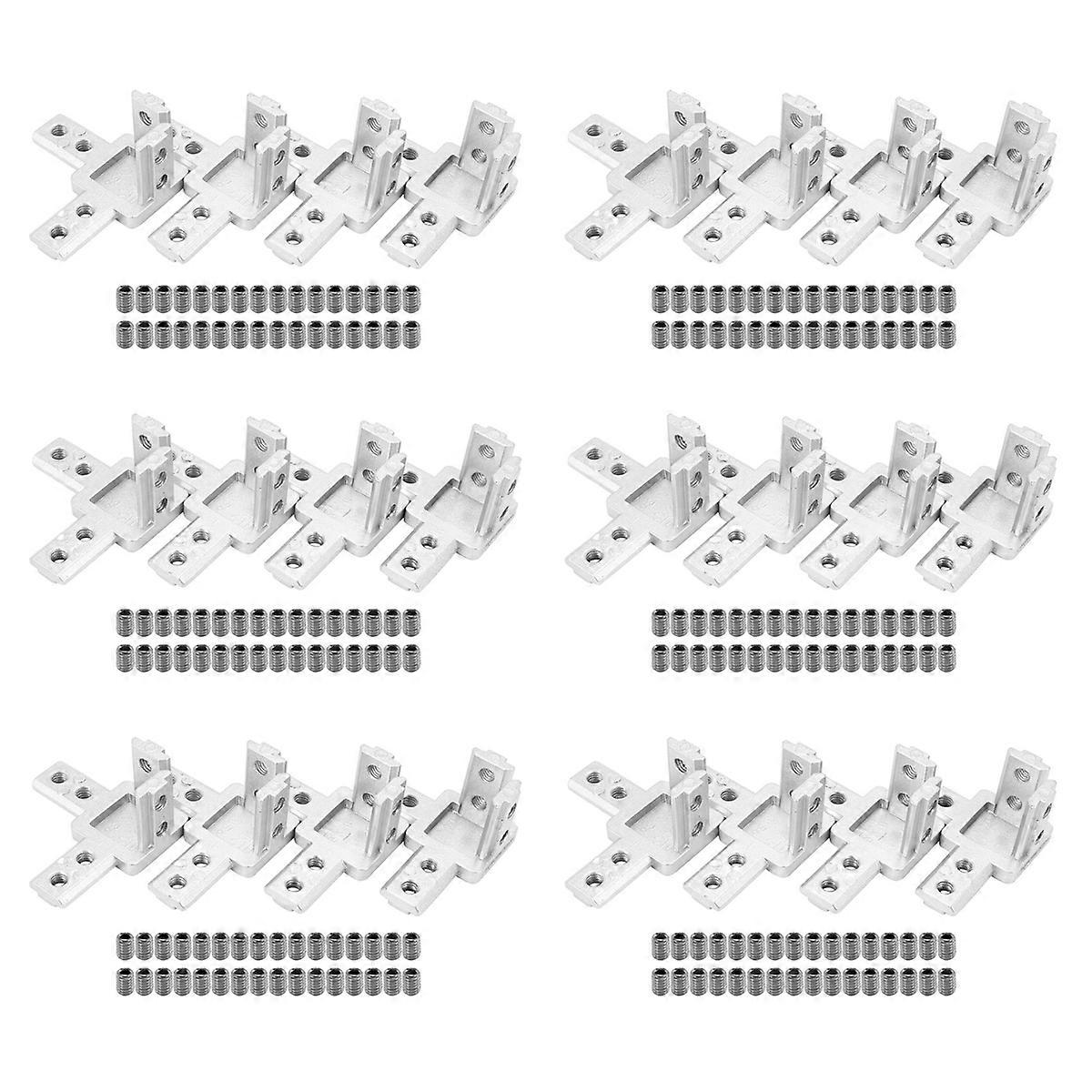 24-Pack 3030 Series 3-Way End Corner Bracket Connector,with Screws for Standard 8mm T Slot Aluminum