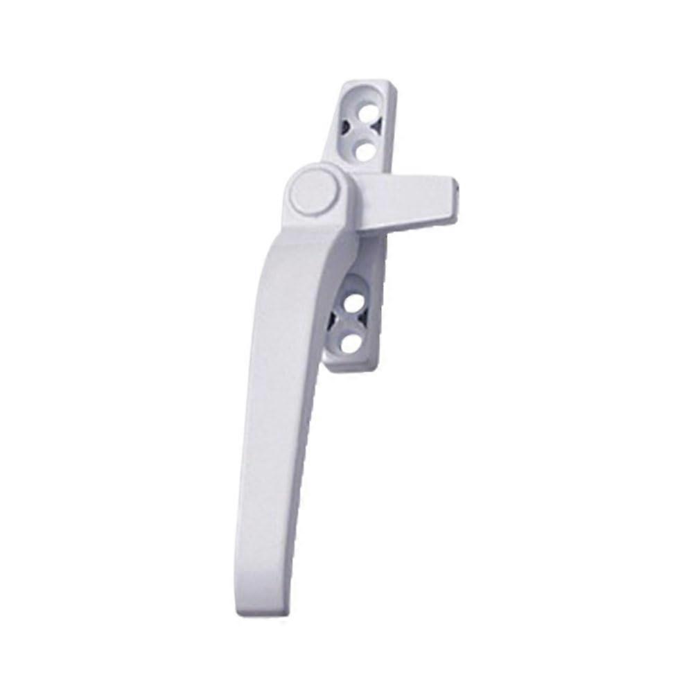 Lockable Window Handles Thickened Open Door Handle Made of Zinc Alloy with Lock (White Left)