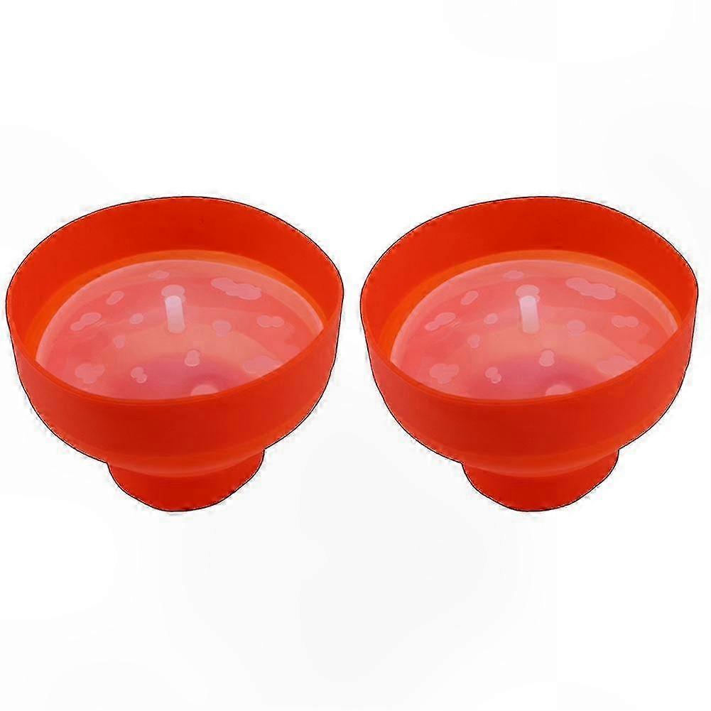 Red Silicone Microwave Popcorn Maker - Foldable Bowl for Easy DIY Snacks