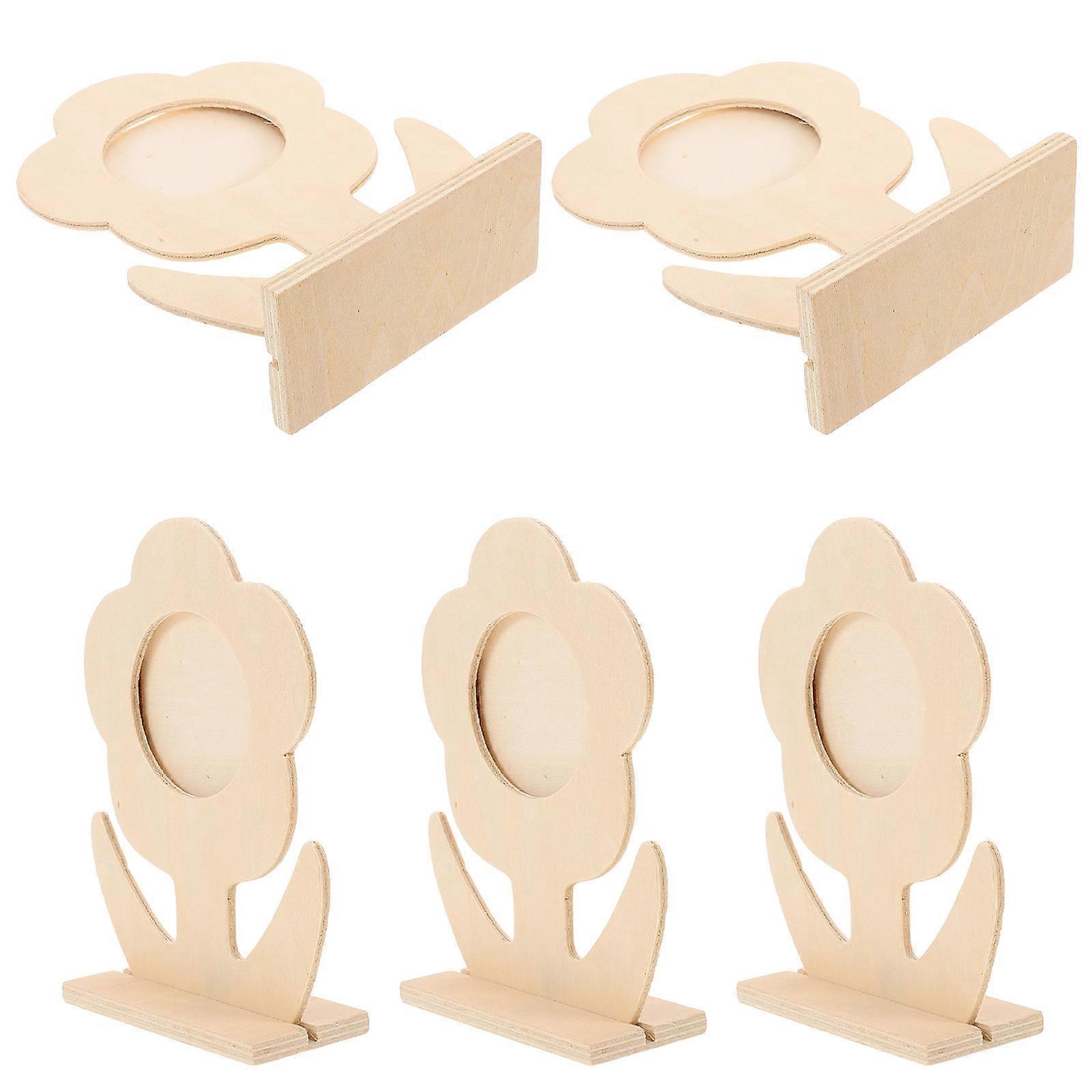 Light Brown Photo Frame for Decoration Made from Synthetic Material Perfect for Home Office Use 5 Pieces