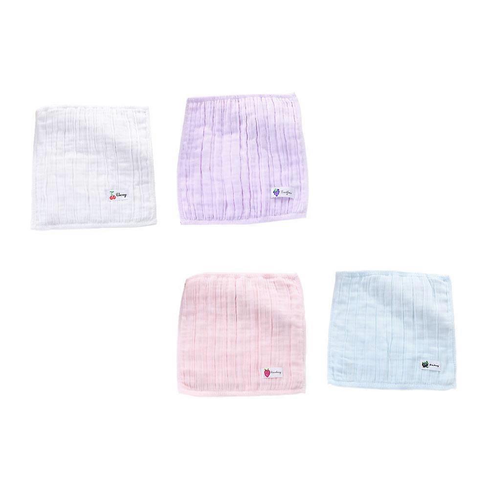 4pcs Reusable Soft Washcloths for Kids & Adults – Absorbent Face Towels for Sensitive Skin, Gentle Cleansing for Home Use, Random Colors