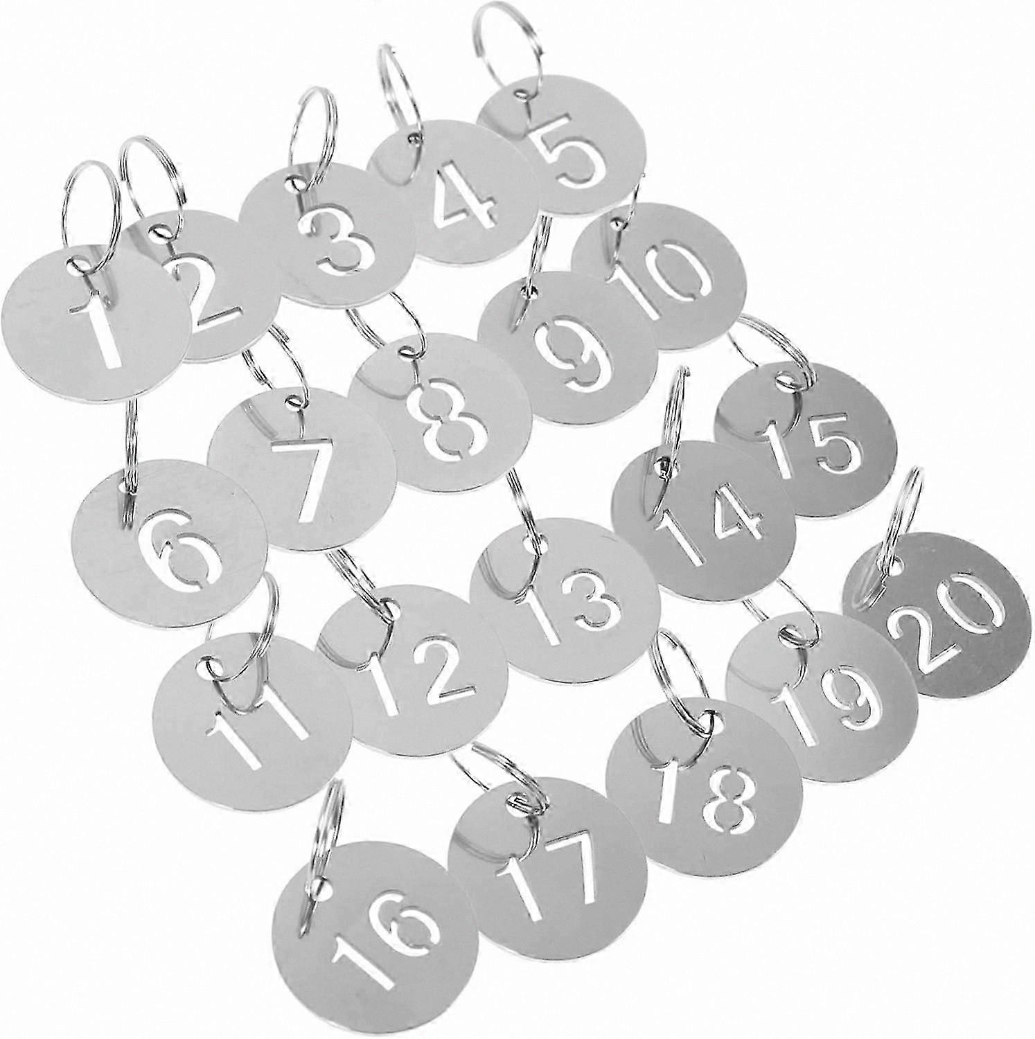 Stylish Stainless Steel Key Tag for License Plates and Wardrobe Labels with Numbering Functionality