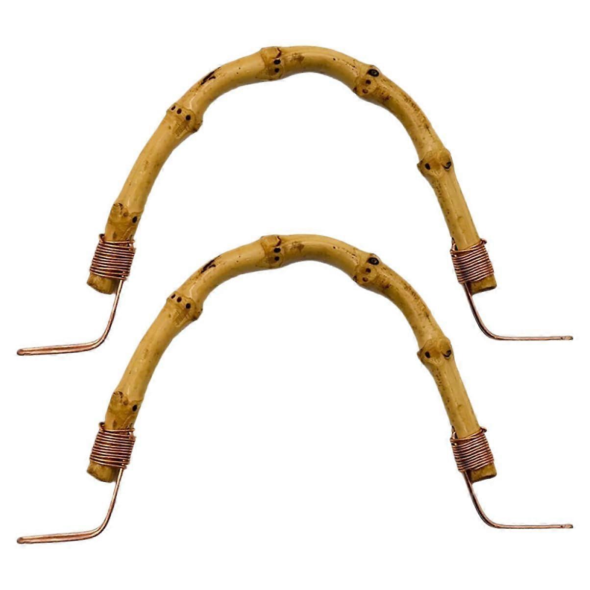 2 Pieces Teapot Handle Made of Bamboo Kettle Replacement Heat Resistant Install for Various Teapots Household Accessories for Tea Lovers