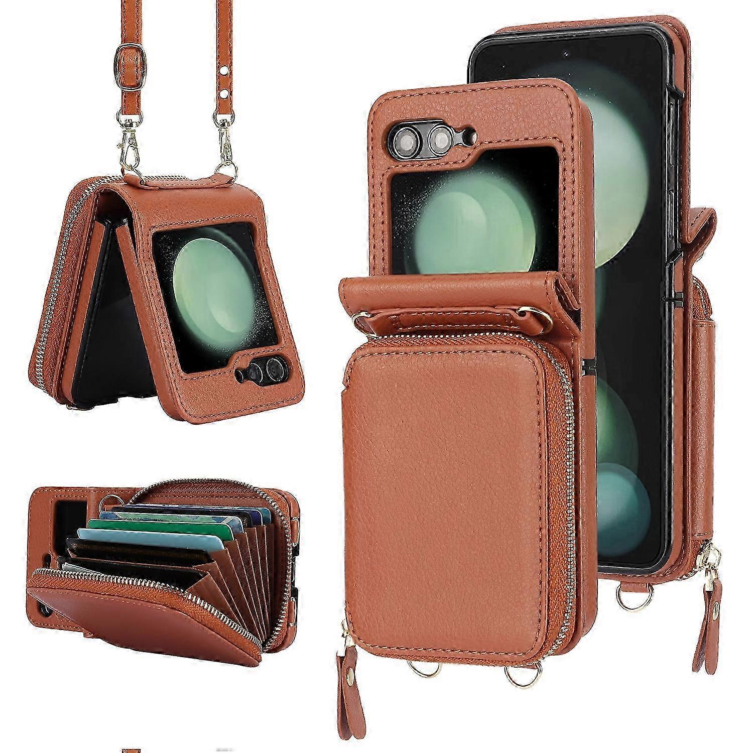 Foldable Phone Case with Card Slot and Lanyard for Convenient Everyday Use