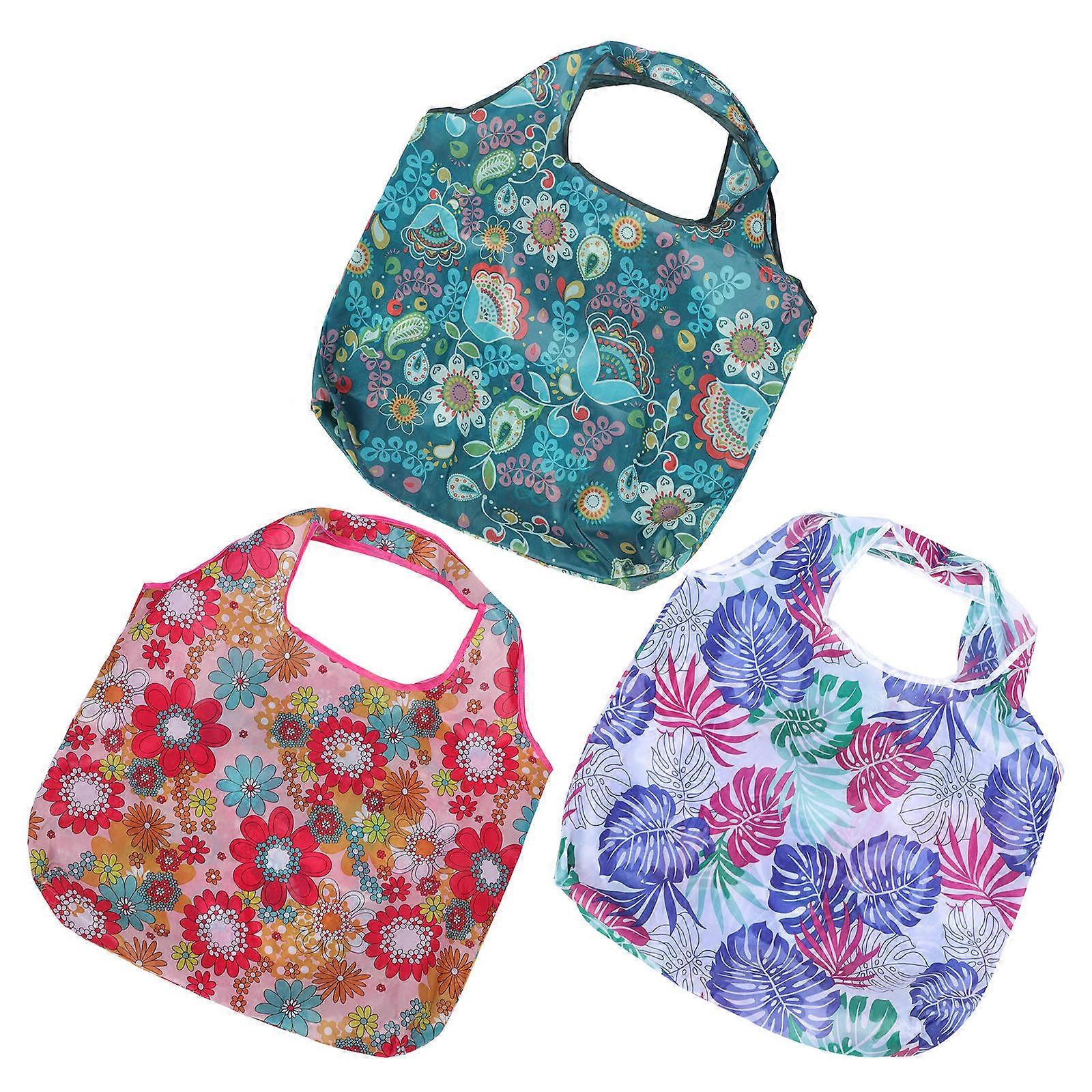 Sturdy Reusable Grocery Bags 3PCS Large Capacity Tote Bag For Shopping General Users Assorted Color Easy To Carry