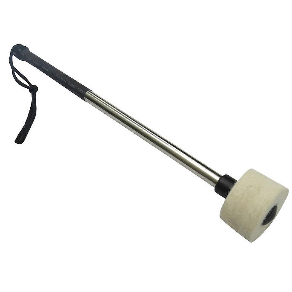 Wool Felt Head Drumsticks with Stainless Steel Handle for Percussion Drum Silver Color