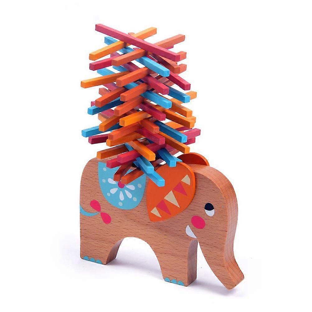 Wood Toy Set for Kids Playing Assorted Color Safe and Sturdy Blocks Develop Skills