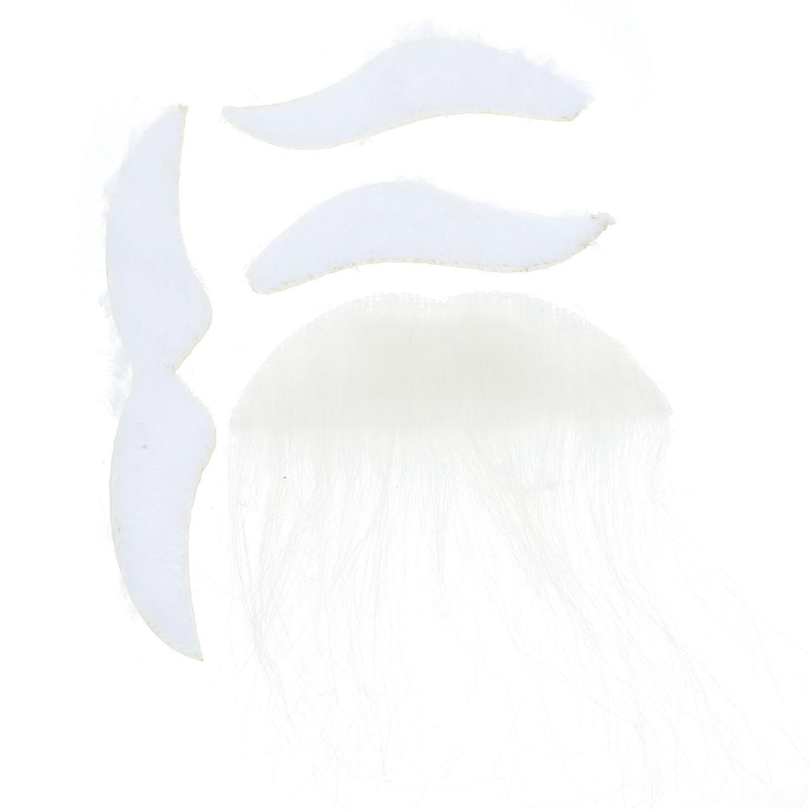 Halloween Cosplay Fake Beard Kit with Whiskers and Eyebrows – Comfortable Cloth Material for Party, Photo Props, and Role Playing
