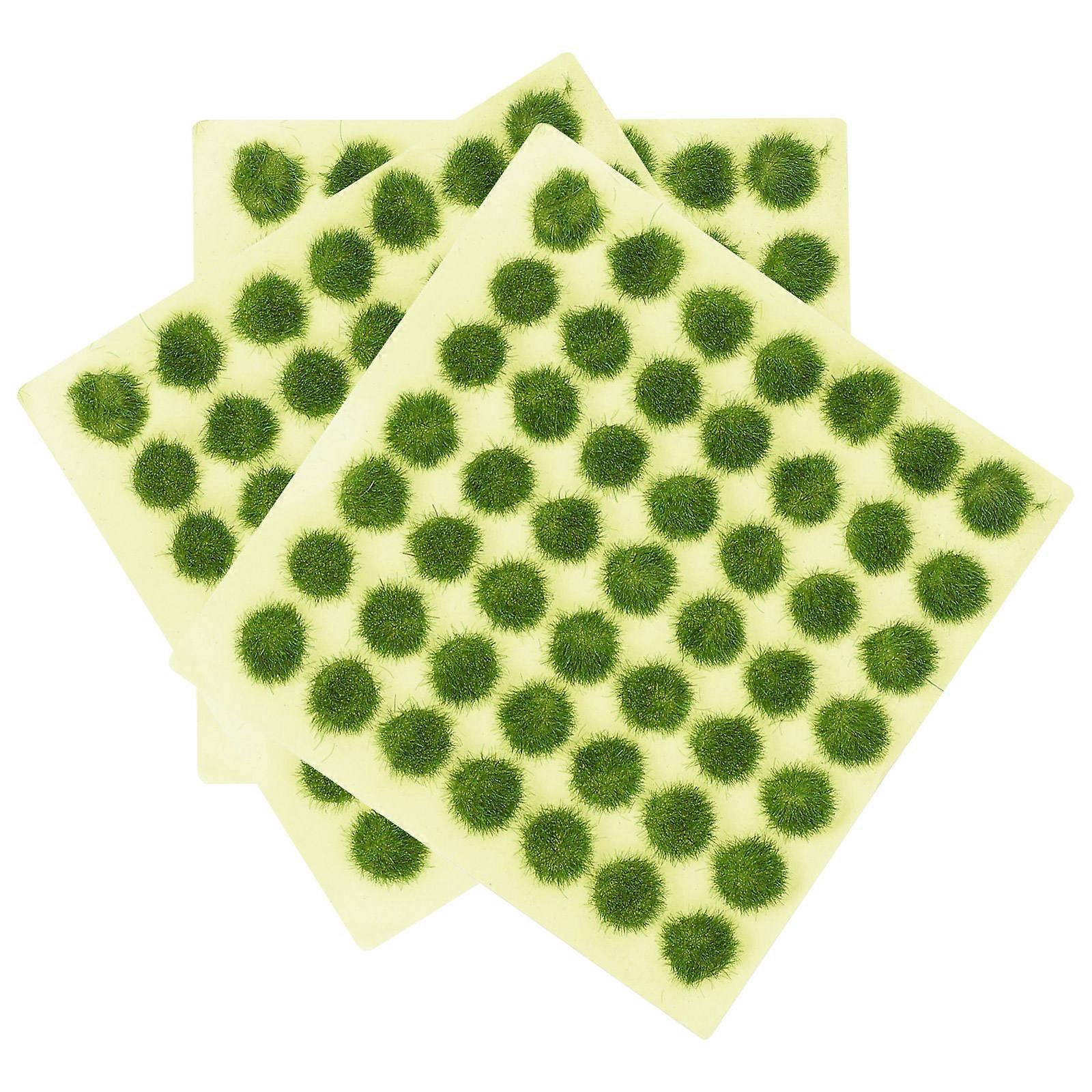 Static Grass Tuft Model 3Set For Modeling Props In Simulation Grass Style Green Color Durable Material