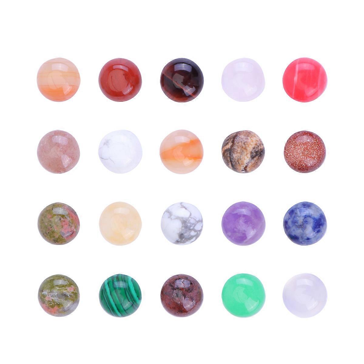 Semicircle Bead Sticker 20Pcs DIY Jewelry Accessories Assorted Color Ideal For Crafts Jewelry Making