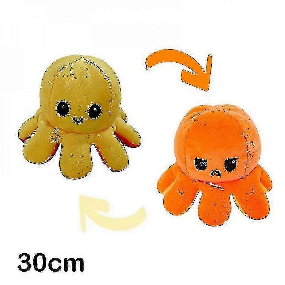 30/40cm Reversible Octopus Plush Doll With Double-sided Pattern Stuffed Cartoon WDX 2025