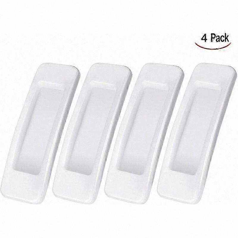 White 4-Pack Self-Sticking Sliding Door Handle Set