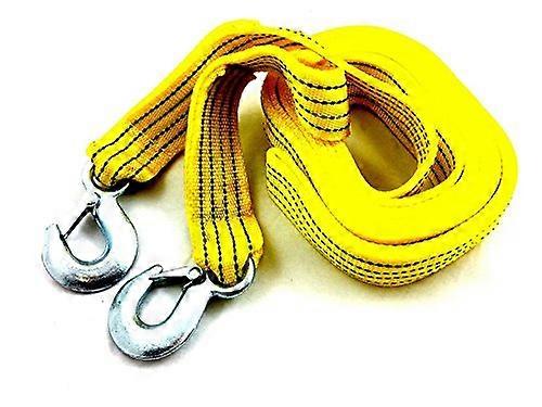 5000 kg Car Tow Rope with Steel Hook, Double Pull Tension Rope, 5T Towing Aid for Vehicle Recovery, 2 Hooks Included