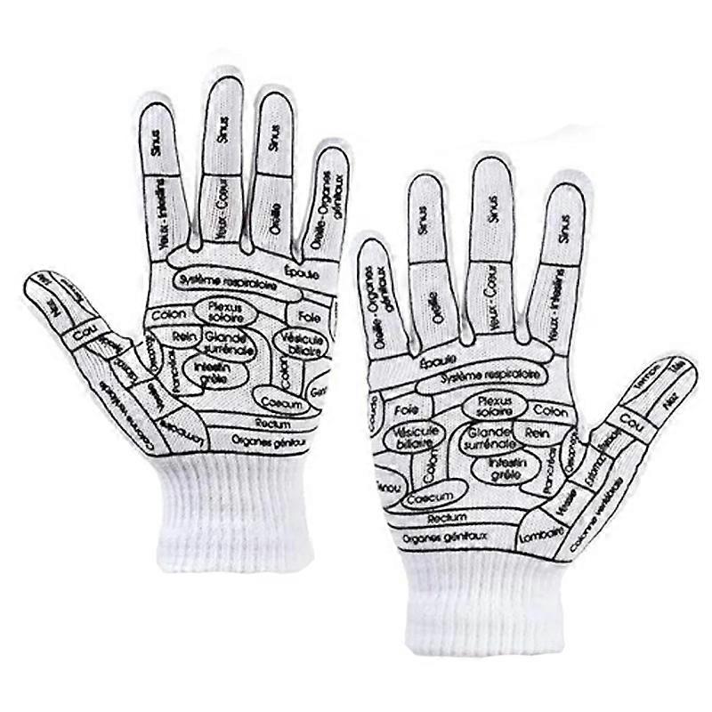 English Hand Acupuncture Massage Gloves Average