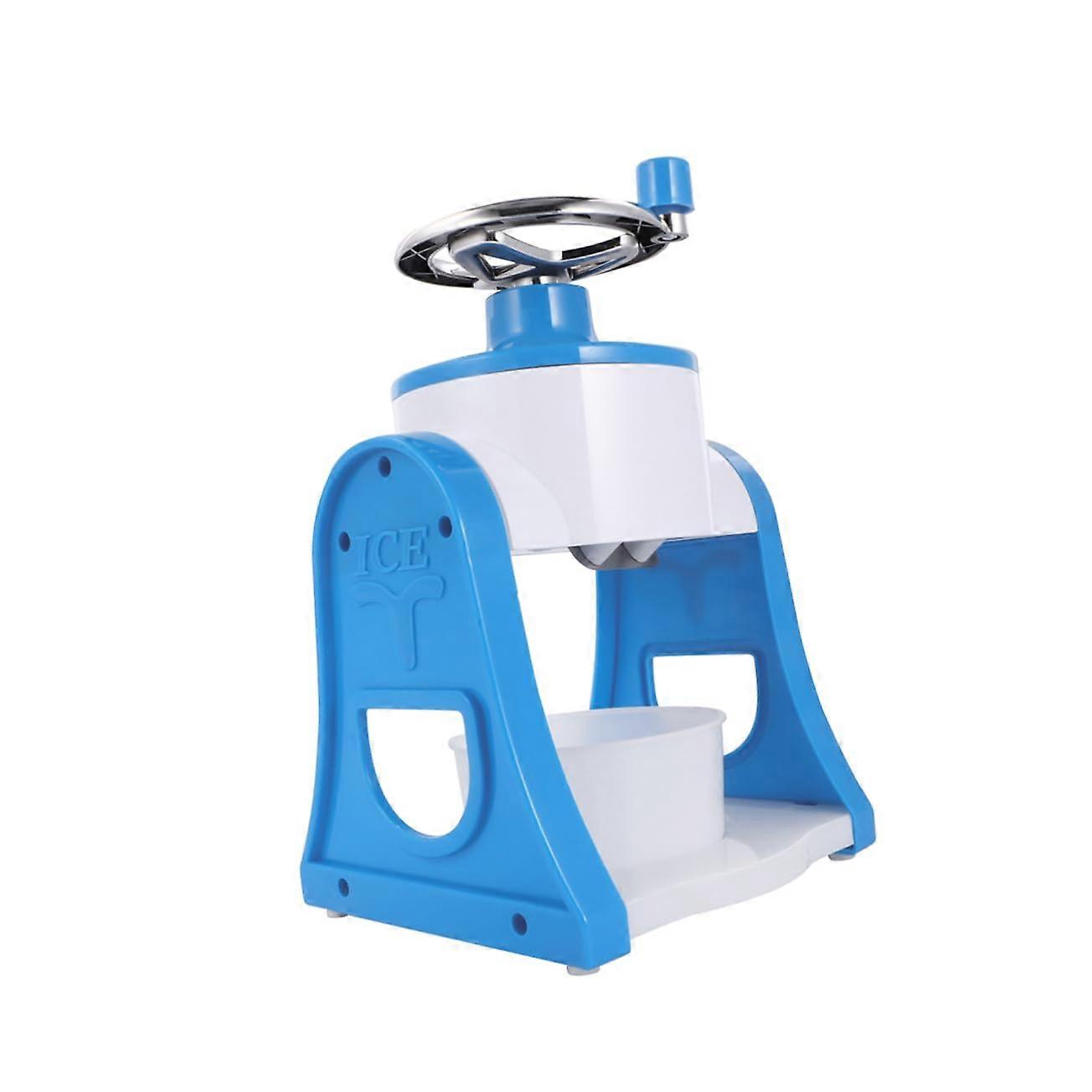 Manual Ice Crusher Mini Hand Cranked Shaved Ice Maker for Summer Easy Operation Detachable Design for Quick Cleaning for Family Use Blue