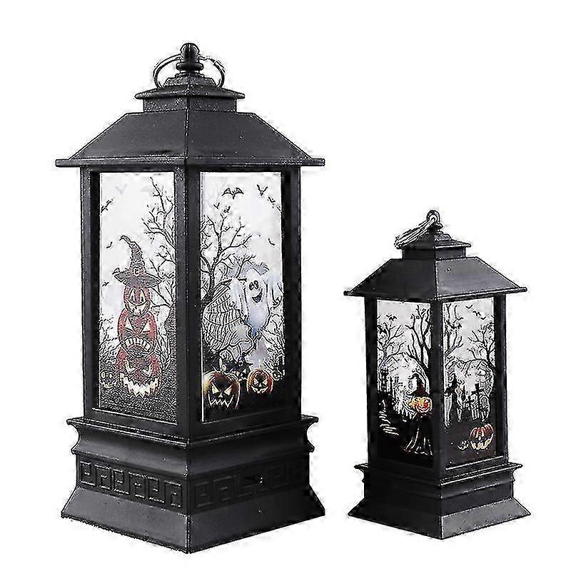 2 Pieces Of Halloween Simulation Flame Lamp Small Oil Lamp Decoration Props Bar Scene Layout Desktop Decoration