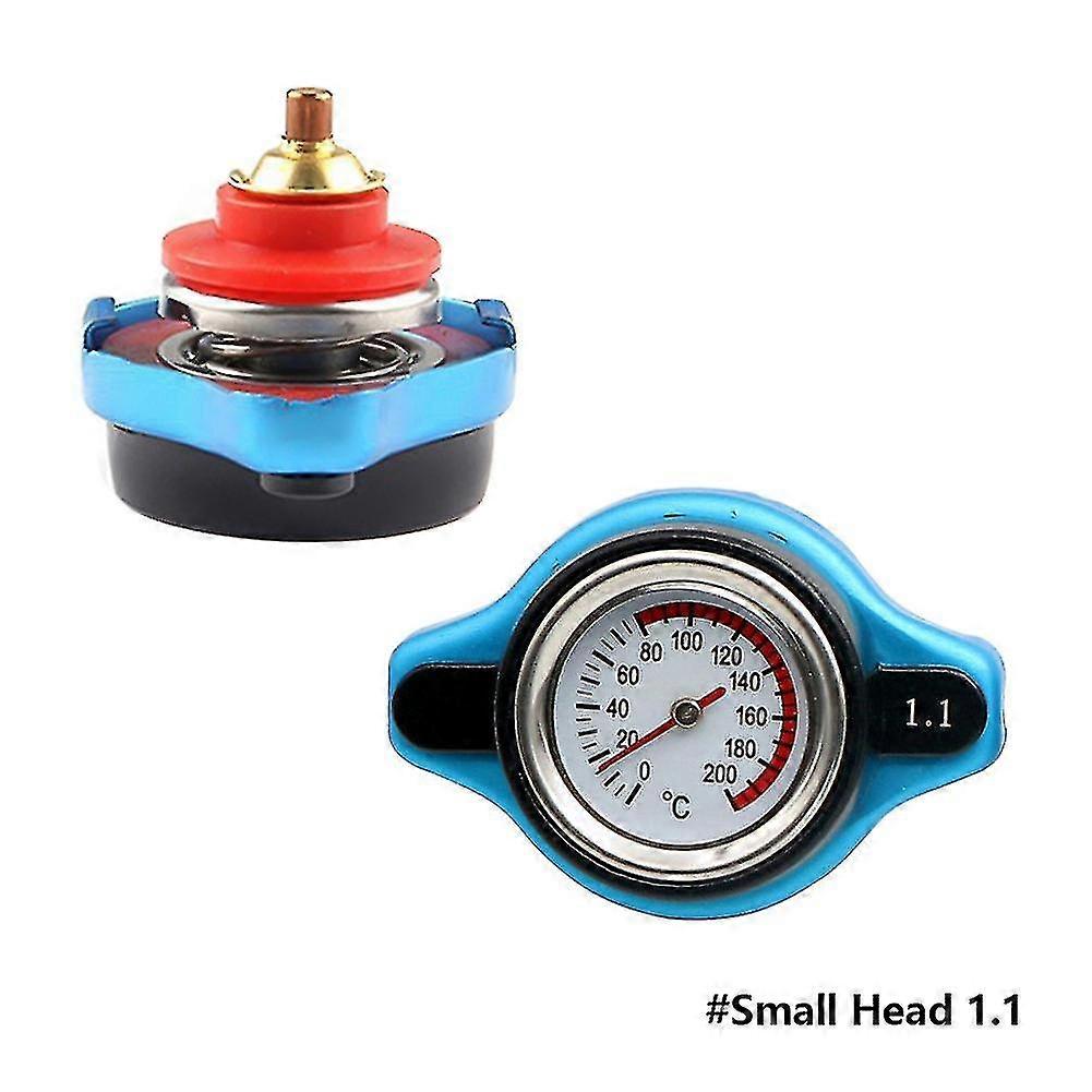 Improved Radiator Cap Tank with 0.9/1.1/1.3 Bar Thermostate for Racing Cars - Temperature Gauge Cover for Big or Small Head Engines