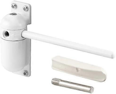 Door Closer, Mini Gate and Screen Door Closer, Surface Mounted Automatic Adjustable Spring Door Closer (white)