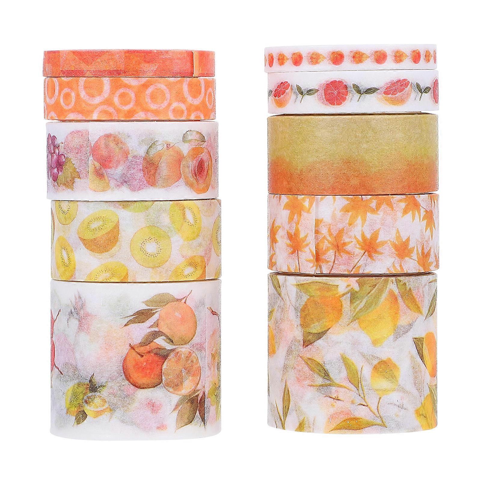 Washi Tape Sticker Decorative Adhesive Tape Festival Diy Stationery Orange Paper 2 Boxes20 Rolls