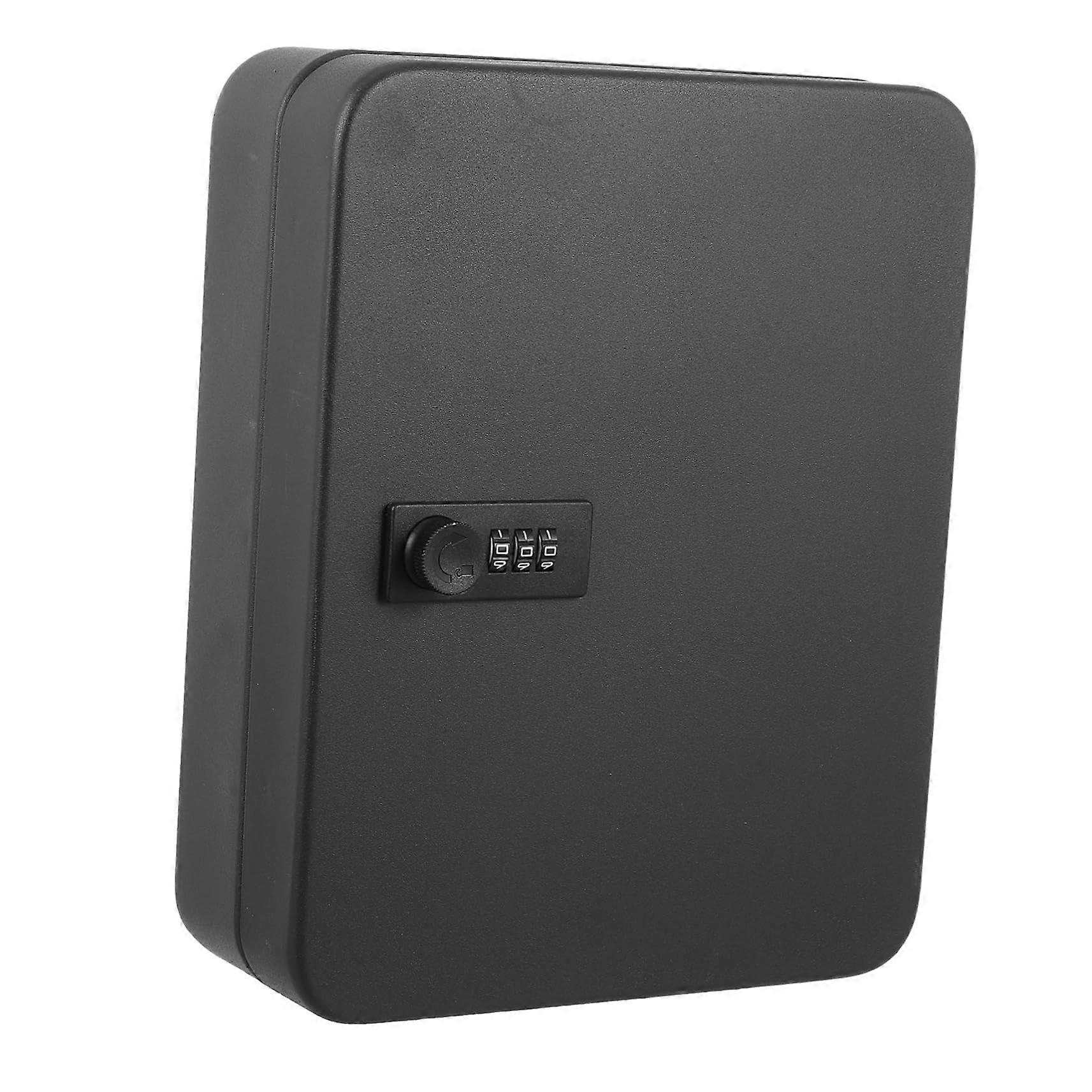 Key Box WallMounted Key Management Cabinet With Code Slots, Metal Security Organizer