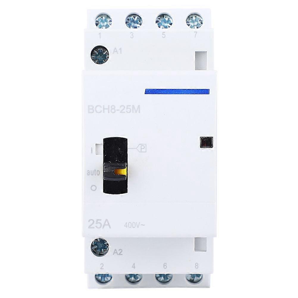BCH8-25M 230V 4P 25A Household AC Modular Contactor with Manual Control Switch (4NO)
