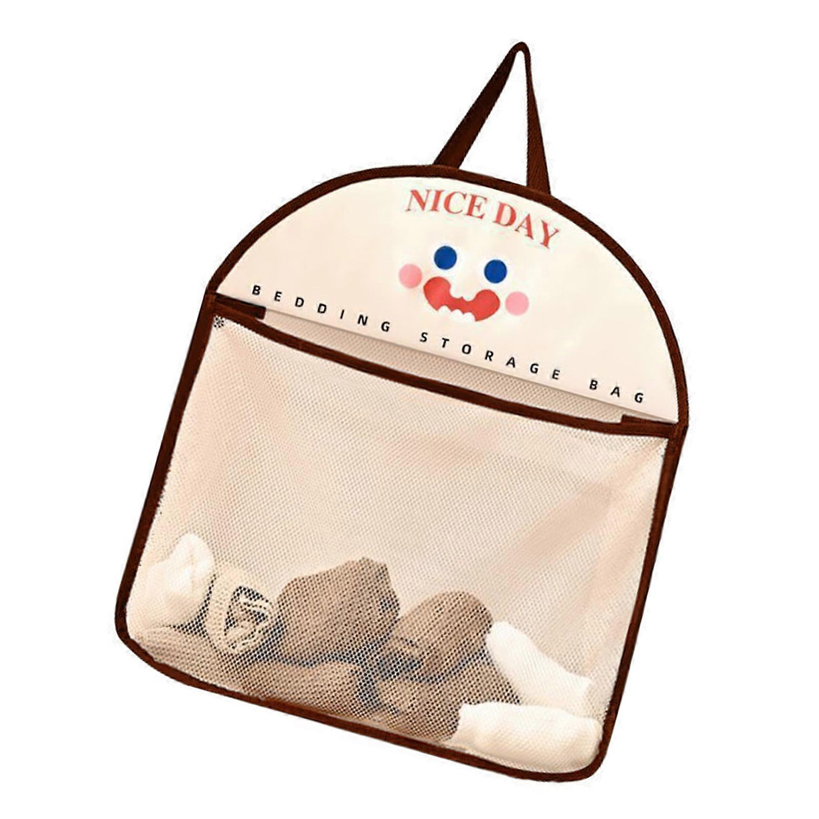 Efficient Hanging Storage Net for Undergarments and Footwear Closet Bathroom Solution Sturdy Polyester  brown