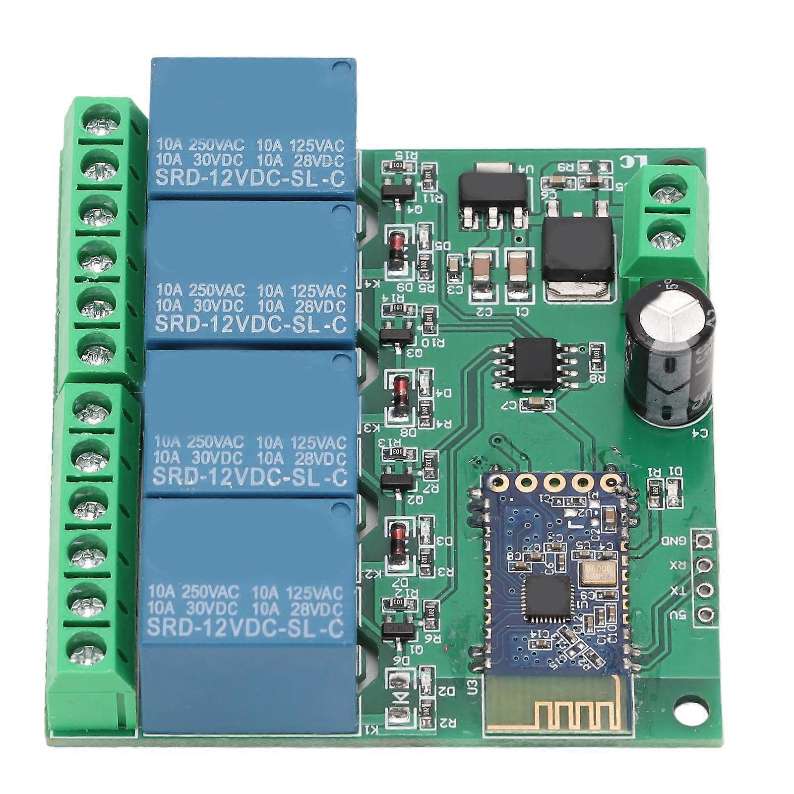4 Channel Bluetooth Relay Module Remote Control Strong Anti Interference Capability for Smart Home