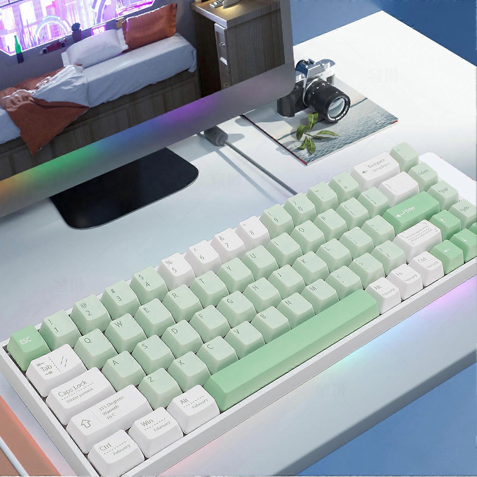 68-Key Wireless Bluetooth 5.0 Mechanical Keyboard RGB Blue Switch