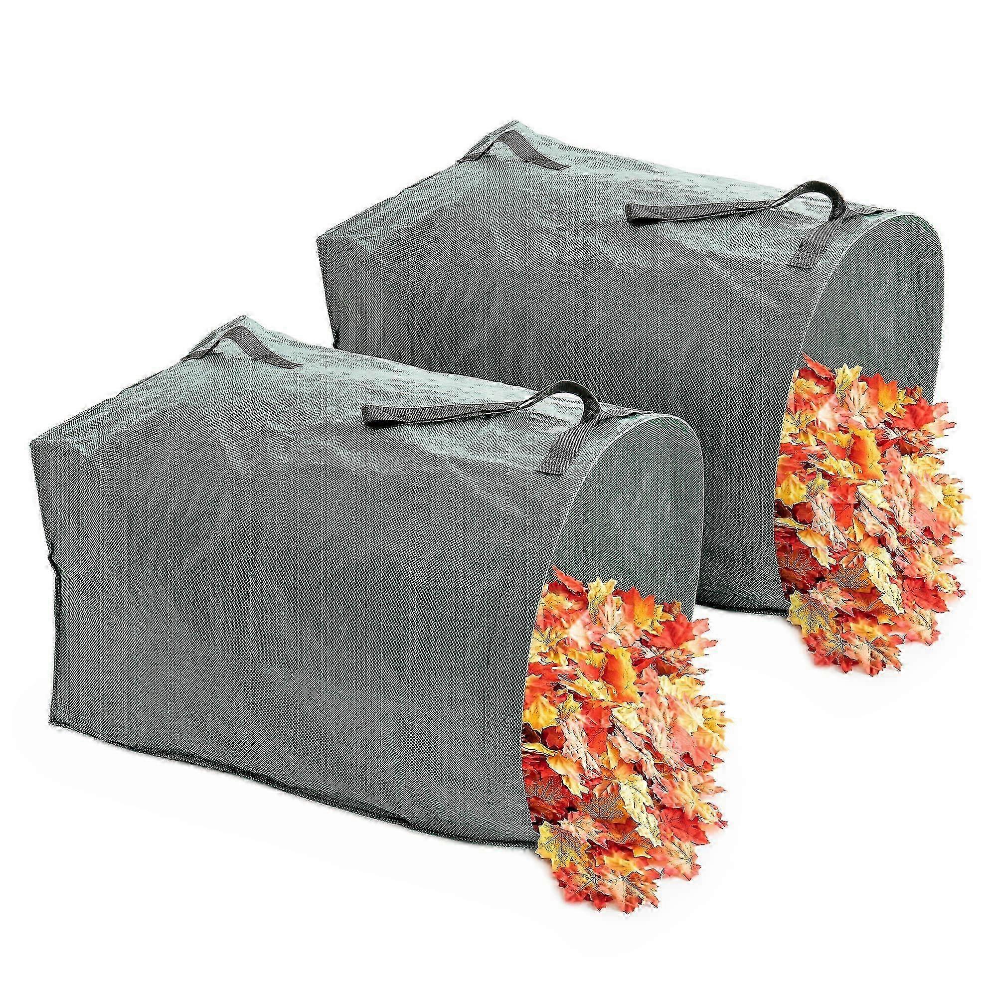 Self-Standing Garden Waste Bag 2x200L, Stable for Leaves and Grass Clippings